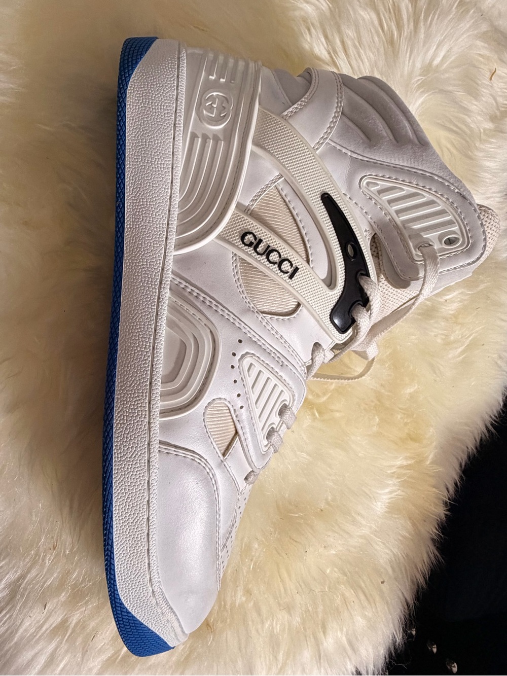 AUTHENTIC GUCCI BASKET HIGH "WHITE BLUE" MENS GUCCI 9 (US 9)